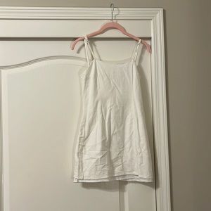 White linen dress